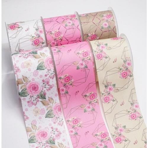 DIY Handmade Materials Printed Grosgrain Ribbon 50 Yard Per Size 54143
