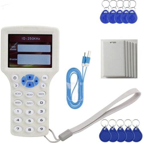 RFID Handheld High definition NFC Card Copier Reader Writer Duplicator 10 Frequency Programmer for IC Cards and All 125KHz Cards