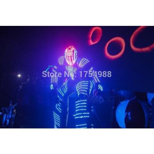 LED clothing/LED lighting/luminous/illuminated LED helmet/glowing kryoman/robot costumes/suits for your stage shows