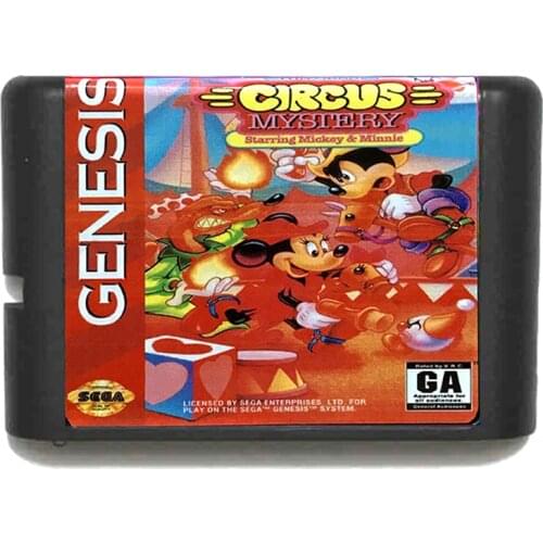 The Great Circus Mystery for 16 bit Sega MD Game Card for Mega Drive for Genesis US PAL Version Video Game Console