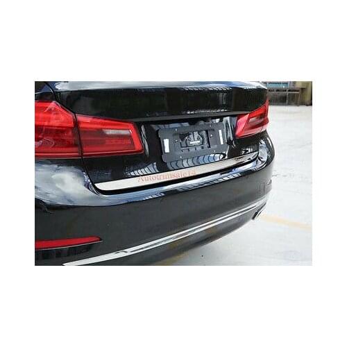 Exterior Steel Rear Trunk Boot Bottom Cover Trim For BMW 5 Series 2017-2018 G30