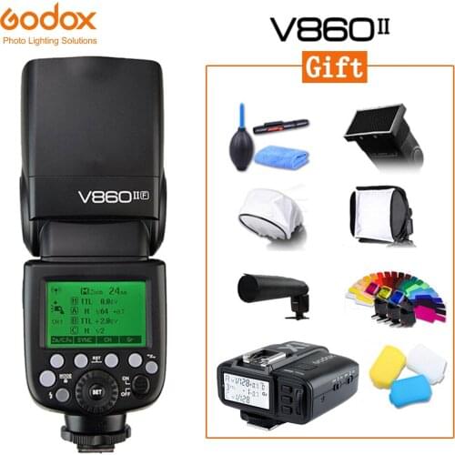 Godox V860II GN60 i-TTL HSS 1/8000s Speedlite Flash w/ Li-ion Battery + X1T Flash Transmitter for Canon Nikon Sony Fuji Olympus