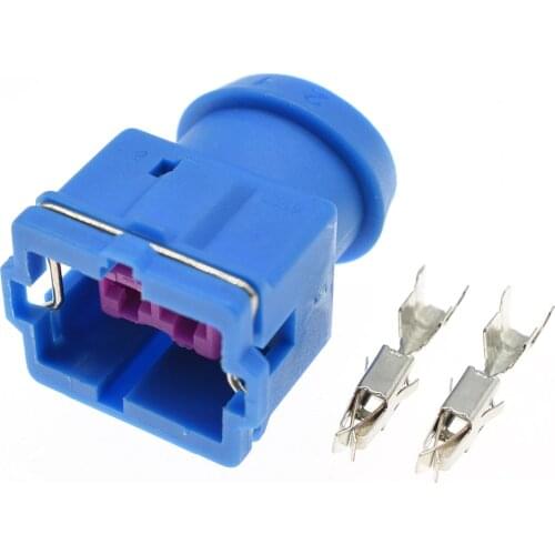 1/5/10/20 Sets Blue 2 Pin Way Auto Electric Plastic Housing Plug Unsealed Connector 144473-6 240PC02S6001