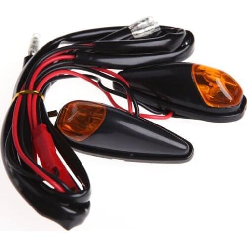12V 5W Mini Motorcycle LED Turn Signal Blinker Indicator Light Amber Blinker 2PCS Mini LED Turn Signal Amber Indicator Lamp