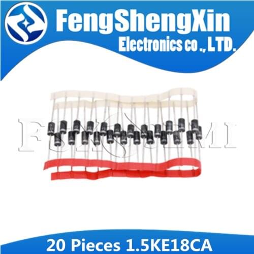 20PCS 1.5KE18CA DO-201AD 1.5KE18 Bidirectional TVS Transient Voltage Suppressor Diode