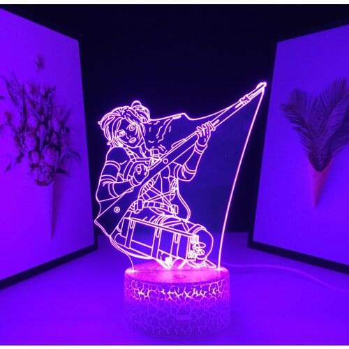 3D LED Light Anime Attack on Titan Annie Leonhart Lamp for Child Birthday Gift Home Decor Manga Room Table Lamp Annie Leonhart