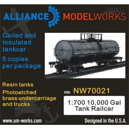 AM-WORKS NW70021 1/700 10.000 Gal Tank Rail Car - Upgrade Detail Set