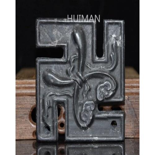 Antique Jade Collection of Hongshan Culture Can Attract Magnets Meteorite Old Objects Iron Meteorite Wanfo Card Pendant Buddhism