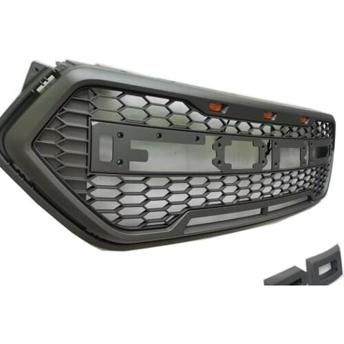 Car Auto Body Parts Perfect Fitment Front Grille For Ford Escape Kuga 2017 2018 2019 Racing Grill F150 Style (Glossy Black)