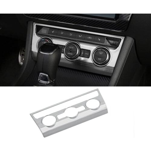 Car styling FOR Skoda superb 2015 2016 2017 Interior AC AIR Condtioner SWITCH CONTROL PANEL COVER STICKER TRIM MOLDING