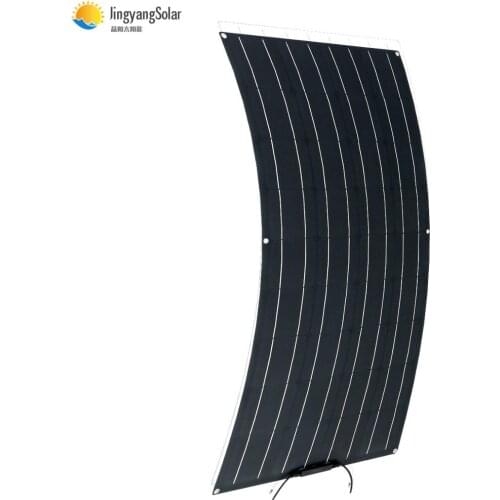 Free Shipping 100W solar panel ETFE Flexible solar panel 18V Mono solar cell 12V Solar Battery For Car/Yacht/Steamship