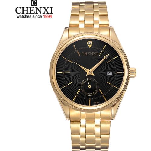 CHENXI Men Watches Top Brand Luxury Gold Watches Men Stainless Steel Watch Men Luxury Quartz Business Watch Relogio Masculino