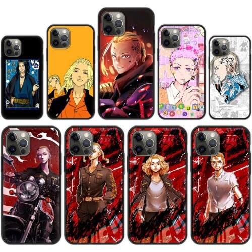 Anime Tokyo Revengers Case For iPhone 11 12 Pro Max 7 8 Plus SE 2020 X XR XS Max Luxury Soft Silicone Phone Case Black Cover
