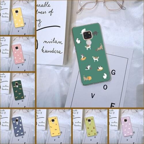 Yellow Dog Pink Cat Fox Purple Phone Case For Huawei Mate 7 8 9 10 20 Lite Silicone Back Cover For Huawei Mate 9 10 20 Pro