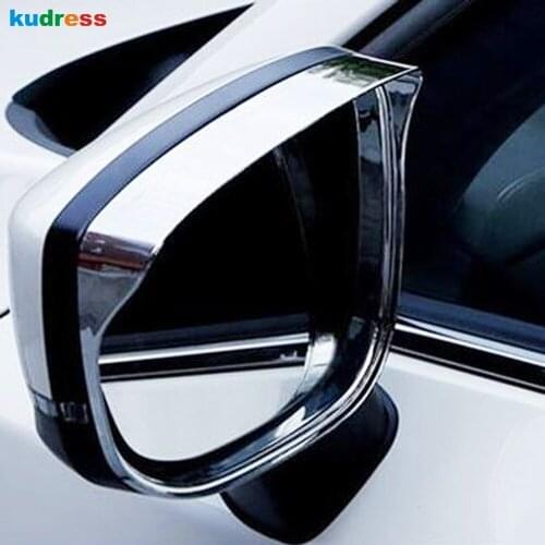 For Mazda CX30 CX-30 2020 2021 Carbon Fiber Rearview Mirror Rain Shield Sun Visor Shade Cover Trim Car Styling Accessories 2pcs