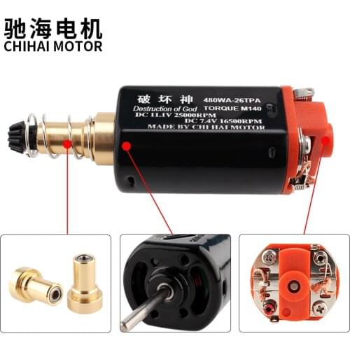 Chihai motor CHF-480WA-26TPA Nd-Fe-B Long-axis High torque Custom Motor For No.2 Gearbox Modification Upgrade Water Gel Blaster