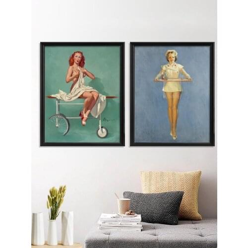 Elvgren Doctor in That Around Daisies Central Orders illustration Doctors Are Doll Poster Room Home Decor Art Silk Gift Prints