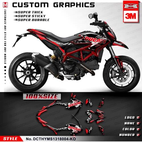 KUNGFU GRAPHICS Personalized Stickers Vinyl Decal Kit for DUCATI Hypermotard Hyperstrada 821 939 2013 2014 2015 2016 2017 2018