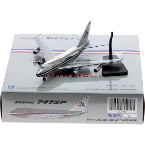 1:400 Alloy Collectible Plane Gift JC Wings XX4964 American Airlines Boeing 747SP Diecast Aircarft JET Model N601AA With Stand