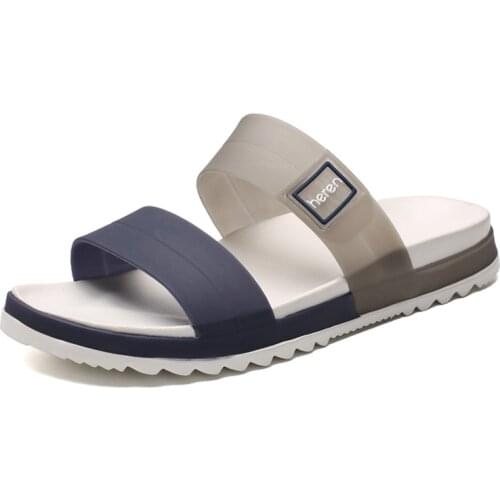 Summer Mens Outdoor Soft Rubber Beach Slippers Home Indoor Badslippers Slides Men Slipper Shoes EVA