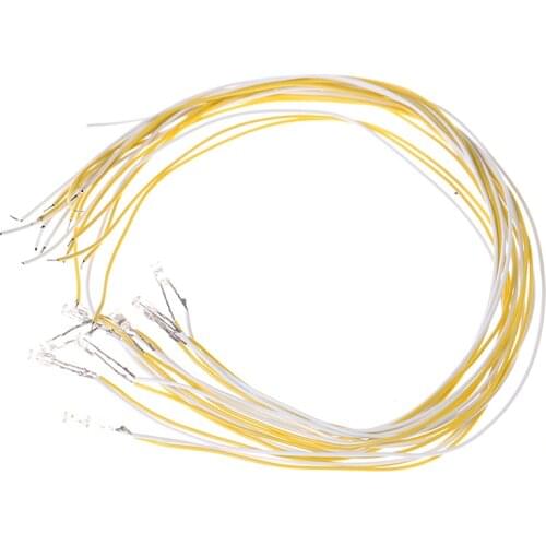 10Pcs 1:12 Dollhouse Miniature LED light with 20cm Line DIY Doll House Decor