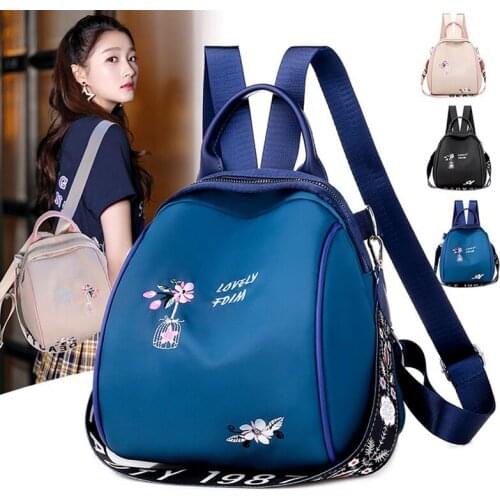 Fashion Oxford Women Backpacks Teenager Girls Embroidery Print School Shoulder Bags High Quality Travel Casual Bagpack Knapsack