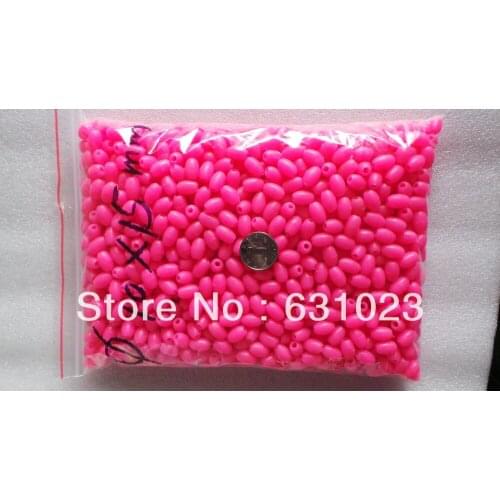 MR OCTOPUS 200pcs big size Per Lot ellipse pink Fishing Glow Bead Wholesale Fishing TackleBeans size 10 x 15mm