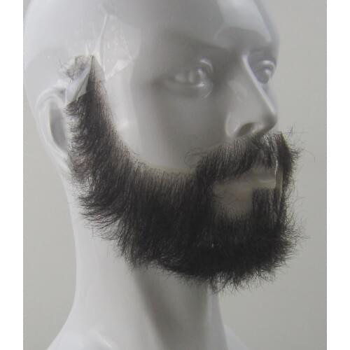 FXVIC2020Top Quality Fake Beards and Mustaches. Realistic costume Jet black 100% human hair free shipping