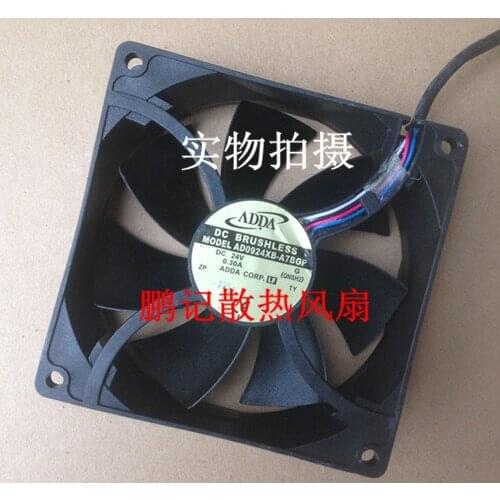 ADDA AD0924XB-A7BGP DC 24V 0.30A 90x90x25mm 4-Wire Server Cooling Fan