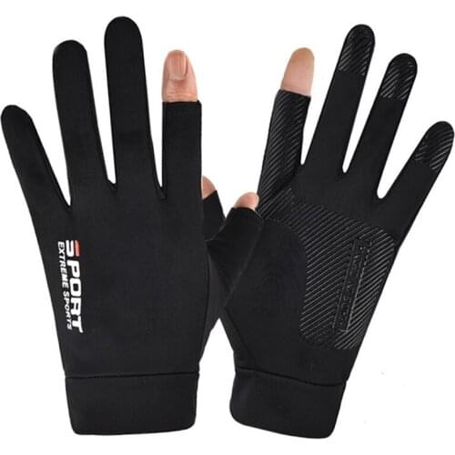 Fingerless Gloves Long Womens Warm Cotton Summer Black Breathable Mens Riding Fashion Gloves Touch Screen Motorcycle Fishing