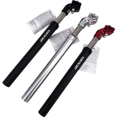 Zoom 27.2mm/30.4mm/30.8mm/31.6mmx350mm MTB Mountain Bike Suspension Seatpost Shock Absorber Damping Bicycle Seat Post
