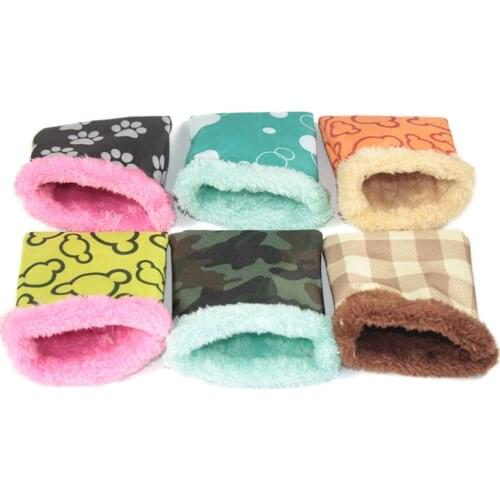 Portable Pocket Pet Carriers Bag Warm Hamster Bed Small Pet Nest Hedgehog Squirrel Hamster Bed Wolf Guinea Pig Sleeping Bag