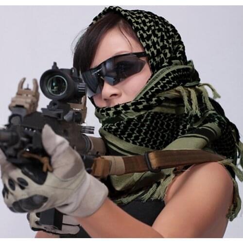 Sport Hiking Scarf with Tassel Men Women Neck Wrap Bandana Arab Outdoor Shemagh for Family Outdoor Camping Accessories