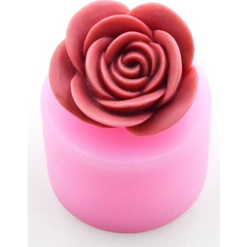 3D Rose Flower cookies chocolate sugarcraft candle jelly mold wedding fondant cake decoration silicone mould