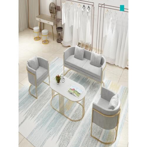 Nordic wedding sofa beauty parlor simple modern clothing store reception to discuss small sofa net red shop