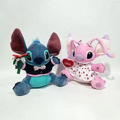 Disney Lilo & Stitch Stitch and Angel Wedding Dress Ver. Stuffed Plush Toys Anime Plush Toys Birthday Gifts For Children Girls