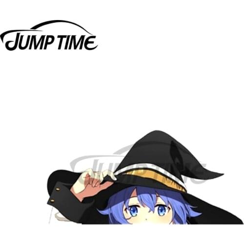 Jump Time 13 x 8.6cm For Roxy Migurdia Peeker Kawii Car Stickers Trunk Windows Decal Bumper Anime Refrigerator VAN Decoration
