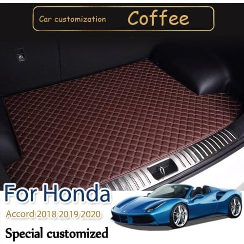 High quality Car Styling Carpet Rugs Floor Liners Internal Accessories 2018 2019 2020 Car Trunk Mat For Honda Accord