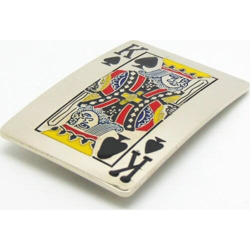 Western buckle poker game, the king of spades K wear-resisting costly both men and women belt buckle for 4.0 belt