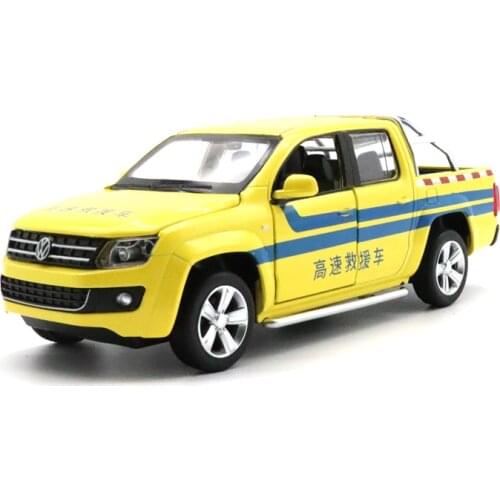 1/30 AMAROK Rescue and Traffic management vehicle Pickup Truck CAIPO MSZ Diecast Metal Model Car Toys for Kids Sound Light