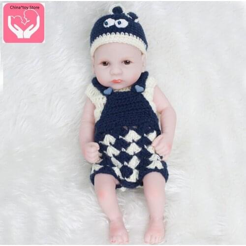 10inch Simulation Doll New Woolen Suit Mini 28cm Rebirth Doll Play House Toy Simulation Realistic Cute Collection Soft Glue