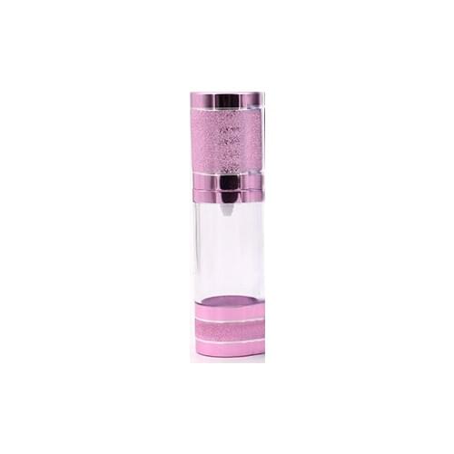 2x30ml Pink Airless Pump Bottles,Empty Clear Airless Bottle with aluminum cap Lotion Pump Cream Airless Container Manufacturer