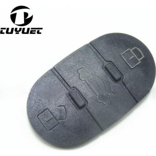 3 Buttons Remote key pad for Audi A1 A3 A5 A7 Q5 Q7 Replacement Rubber Button Pads