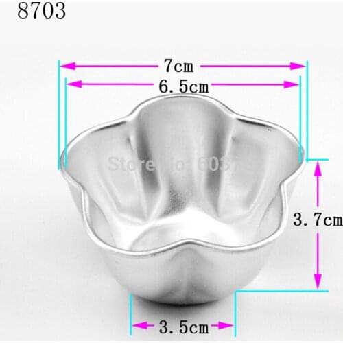 BAKEST 50pcs per lot 3d Plum Aluminum Alloy Cake Baking Molds Wedding Decoration Cake Pudding Tools