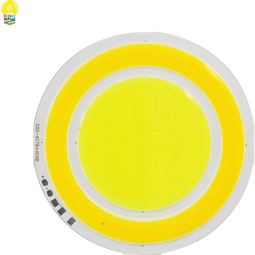 82mm round double color cob chip diode on board 12V led light warm cold white double 4w for diy indoor outdoor light bulb