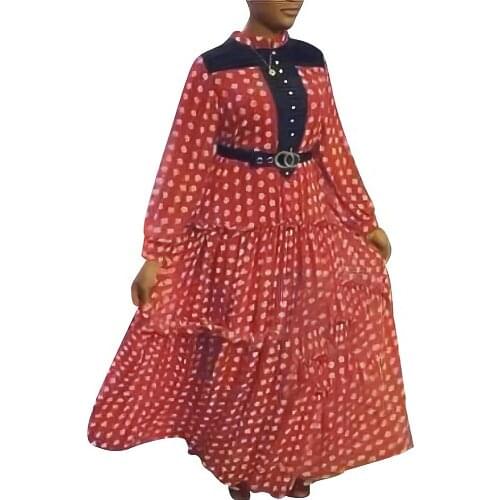 Dashiki African Dresses For Women 2021 Autumn Print Long Sleeve Maxi Dresses Boho Ruffle Gown Party Robes Abaya Boubou Outfits