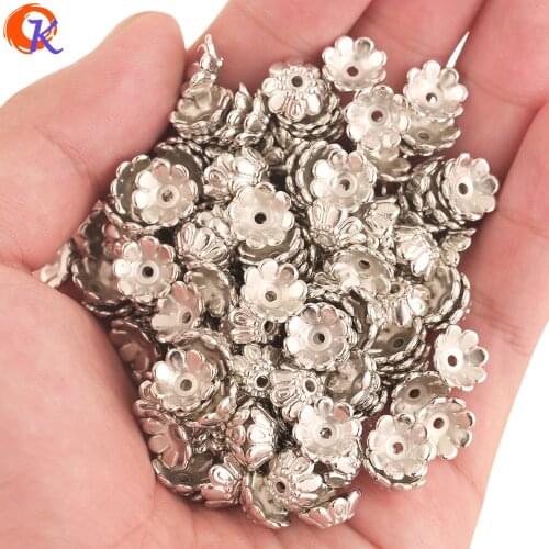 Cordial Design 10MM 1000Pcs Acrylic Beads/Earring Findings/Flower Shape/Rhodium Plating/Hand Made/DIY Bead Jewelry Accessories