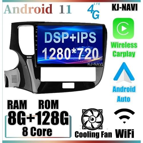 10.2" DSP Android 11 For Mitsubishi Outlander 3 III GF0W GF0W GG0W 2018 2019 2020 2021 Car Player Multimedia Navigation GPS BT