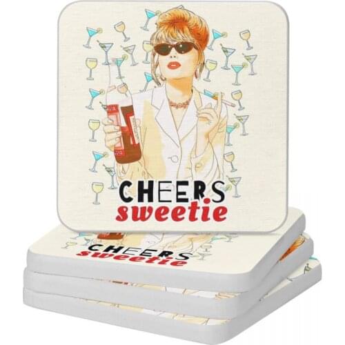Cheers Sweetie Patsy Stone Absolutely Fabulous Diatomite Square Round Shape Coaster Resistant Water Cup Bonsai Mat Soap Pad 10