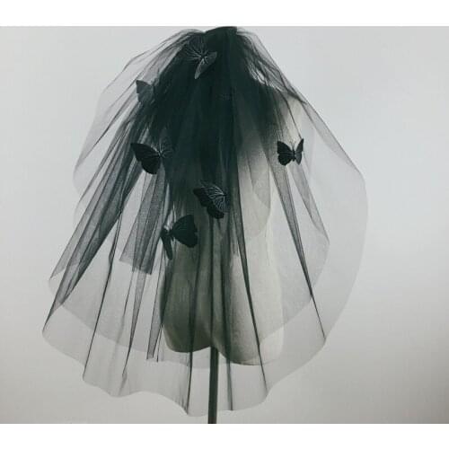 Black Headwear Selfie Bride Show Simple Retro Travel Butterfly Hair Accessories